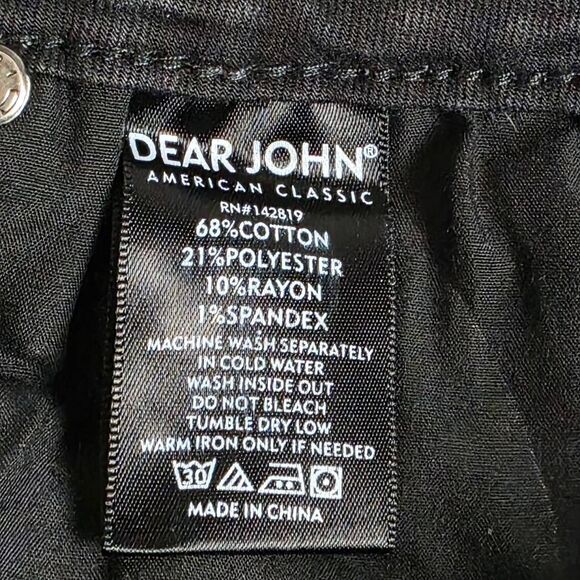 Dear John Black Distressed Skinny Jeans Women’s 30 - Picture 6 of 8